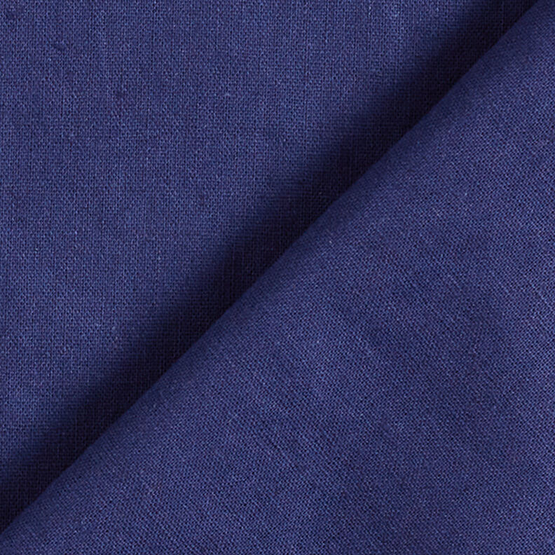 Mezcla de lino y algodón Uni – azul marino,  image number 3