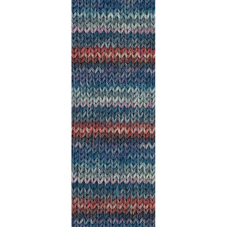 LANDLUST Sockenwolle „Bunte Ringel“, 100g | Lana Grossa – azul/rojo,  image number 2