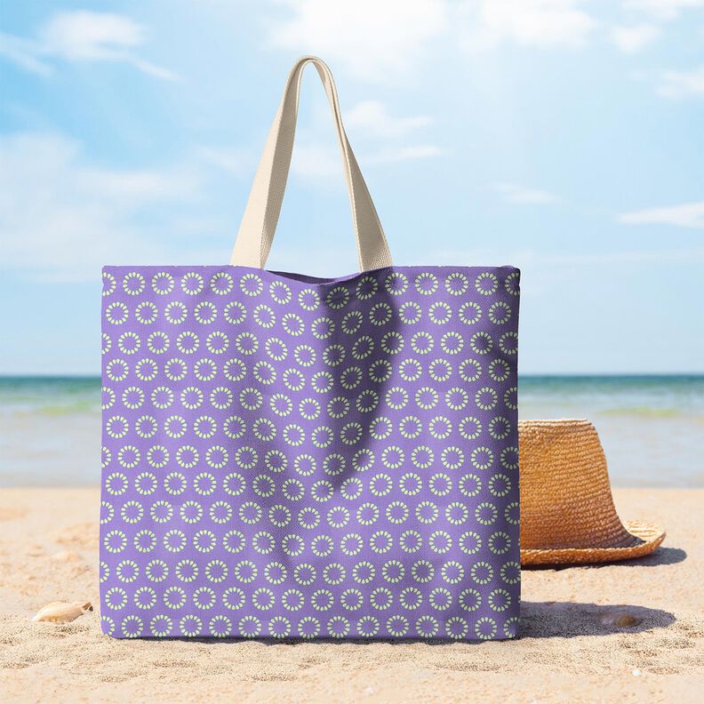 Algod&oacute;n revestido C&iacute;rcuos de colores &ndash; lavanda/verde mayo,  image number 5