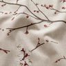 Tela decorativa Panama media Flor de cerezo japonés – naturaleza/borgoña,  thumbnail number 2