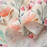 Mezcla lino-algodón acuarela flores primaverales – blanco lana,  thumbnail number 3