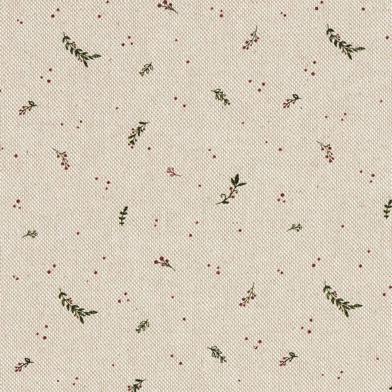 Tela decorativa Panama media Peque&ntilde;as bayas de invierno &ndash; naturaleza/carm&iacute;n,  image number 1