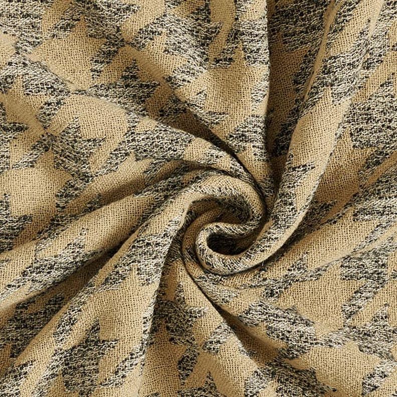 Tejido de pata de gallo grande &ndash; beige/gris,  image number 3