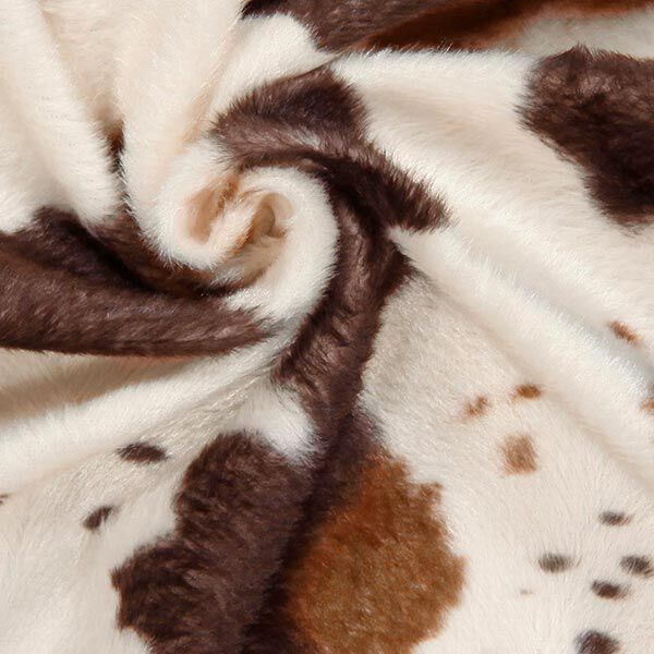 Imitación de piel de animal vaca – marrón/blanco,  image number 4