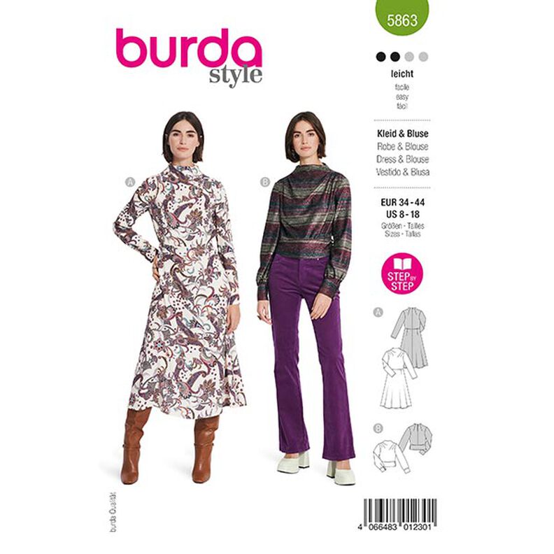 Vestido / Blusa | Burda 5863 | 34-44,  image number 1