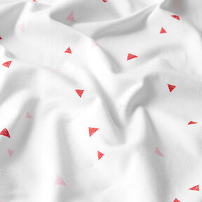 GOTS Tela de jersey de algodón Triángulos Apariencia de sello | Tula – blanco, 