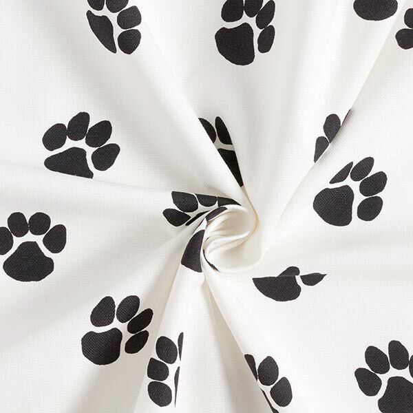 Tela decorativa Lona Patas de perro – blanco/negro,  image number 4