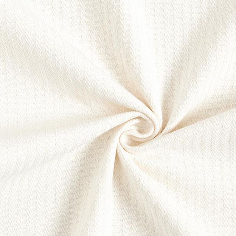 Tela decorativa Jacquard Rayas sutiles – blanco lana,  image number 1