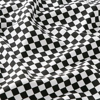 Tela de jersey de algodón Tablero de ajedrez [9 mm] – negro/blanco, 