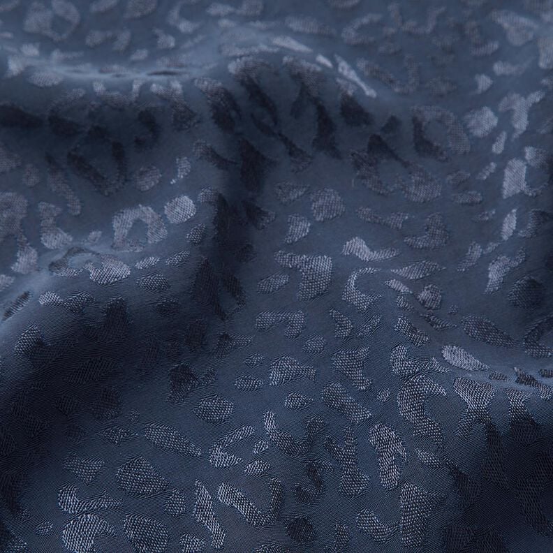 Tela de viscosa leopardo – azul noche,  image number 3
