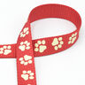 Cinta tejida reflectante Correa para perro Patas [20 mm] – rojo,  thumbnail number 1