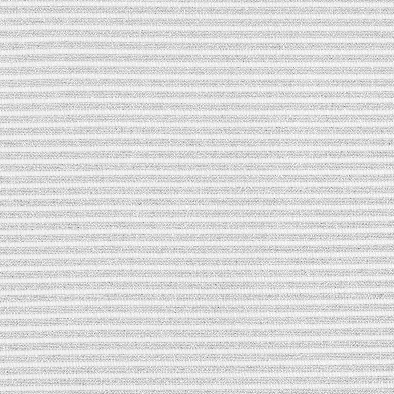 Jersey rayas estrechas con purpurina &ndash; blanco/plata metalizada,  image number 1