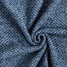 Tela de abrigo de lana estilo zigzag – azul marino,  thumbnail number 3
