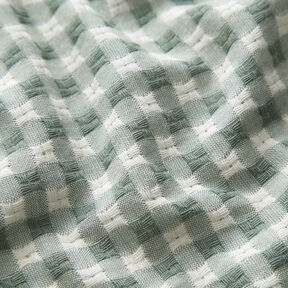 Tela de algodón con estructura a cuadros – blanco/caña | Retazo 50cm, 