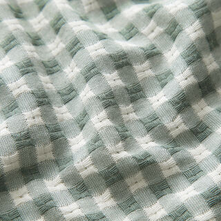 Tela de algodón con estructura a cuadros – blanco/caña, 