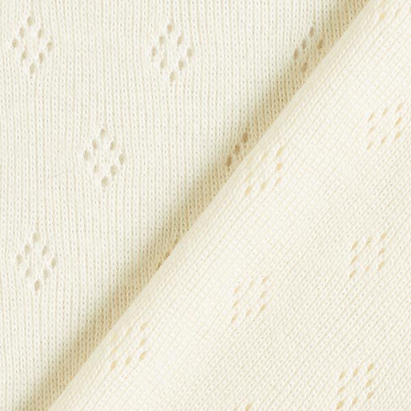 Jersey de punto fino con patrón de agujeros – blanco lana,  image number 3