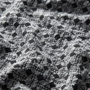 Tela para abrigos cuadraditos – gris claro/negro, 