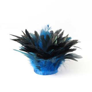 Ribete de plumas Amay - azul real, 