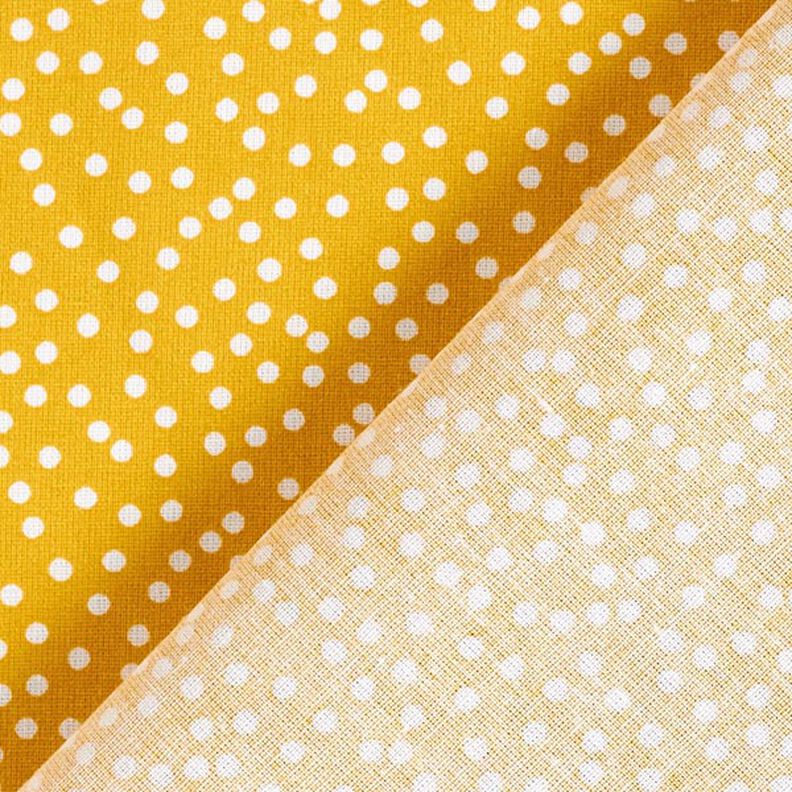Tela de algodón Cretona puntos irregulares – amarillo curry,  image number 5
