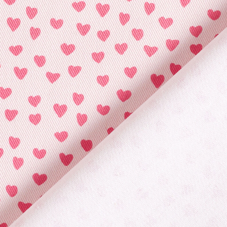 Tela decorativa sarga de algodón Mini corazones – rosa oscuro,  image number 4