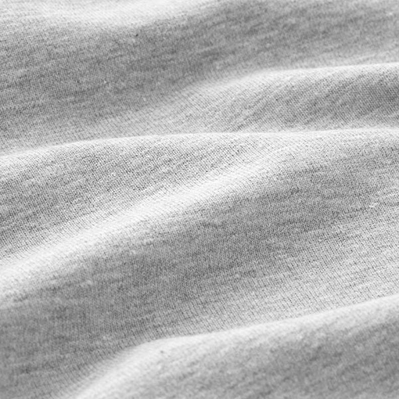 Tela de jersey de algodón Uni Melange – gris claro,  image number 4