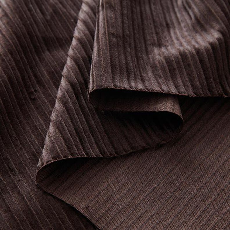 Pana elástica mixta algodón-viscosa lisa – marrón negro,  image number 3
