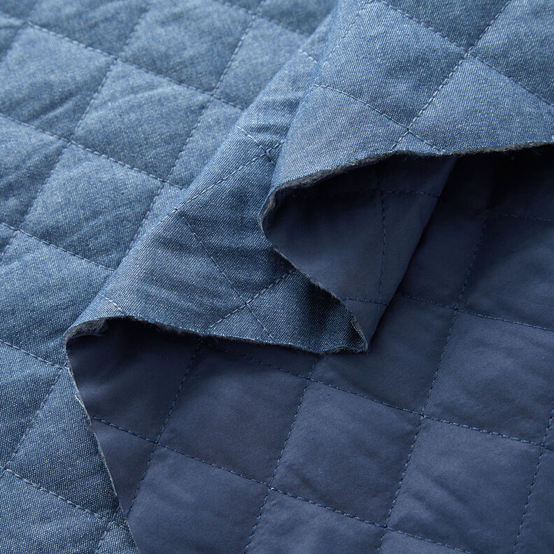 Tejido acolchado chambray liso – azul vaquero,  image number 3