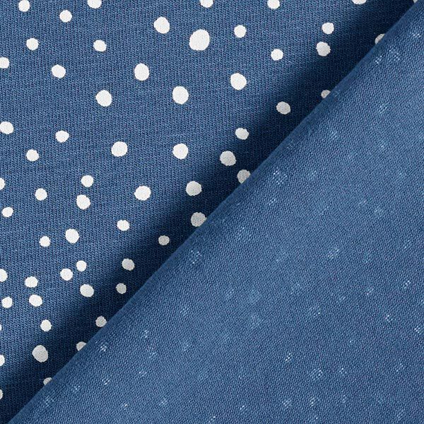 Tela de jersey de algodón Puntos irregulares – azul vaquero,  image number 4