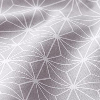 Tela de algodón Cretona Estrellas japonesas Asanoha – gris, 