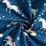 Tela decorativa Unicornios bailando Brilla en la oscuridad – azul océano/rosa,  thumbnail number 5