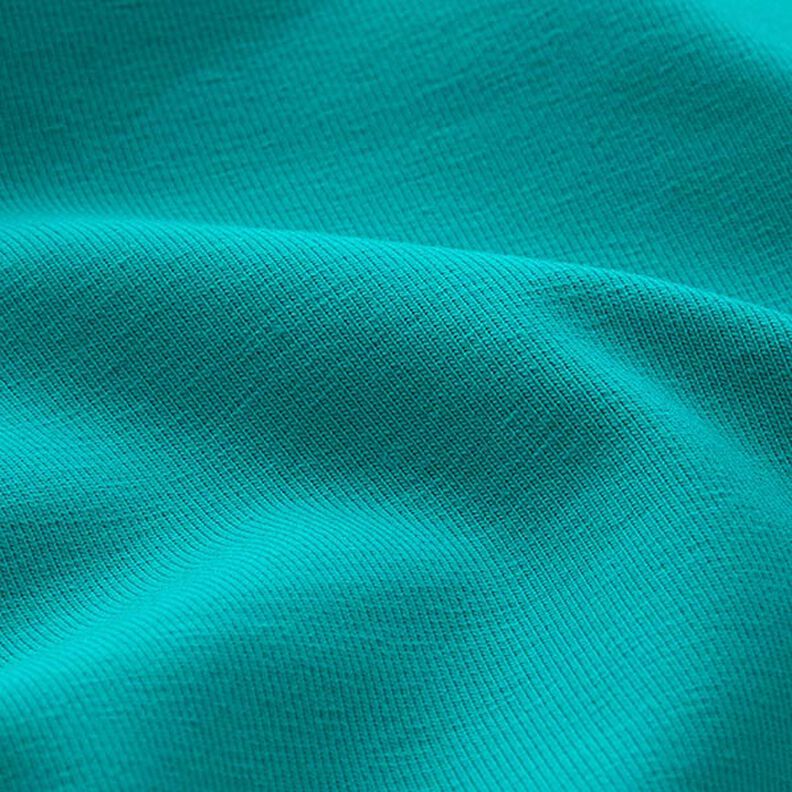 Tela de jersey de algodón Uni mediano – verde esmeralda,  image number 4
