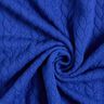 Tela de jersey jacquard Cloqué Punto trenzado – azul real,  thumbnail number 3
