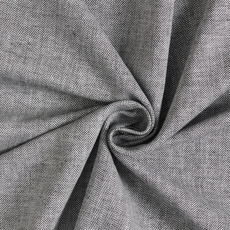 Mezcla de lino y algod&oacute;n Espina de pescado &ndash; negro,  image number 3