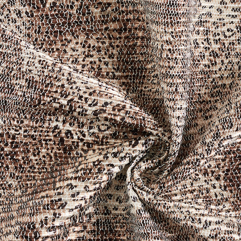 Plisado satinado con estampado de leopardo – beige claro,  image number 3