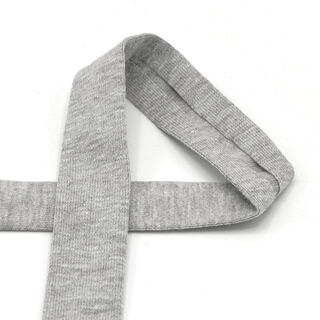 Cinta al biés Tela de jersey de algodón Melange [20 mm] – gris claro, 