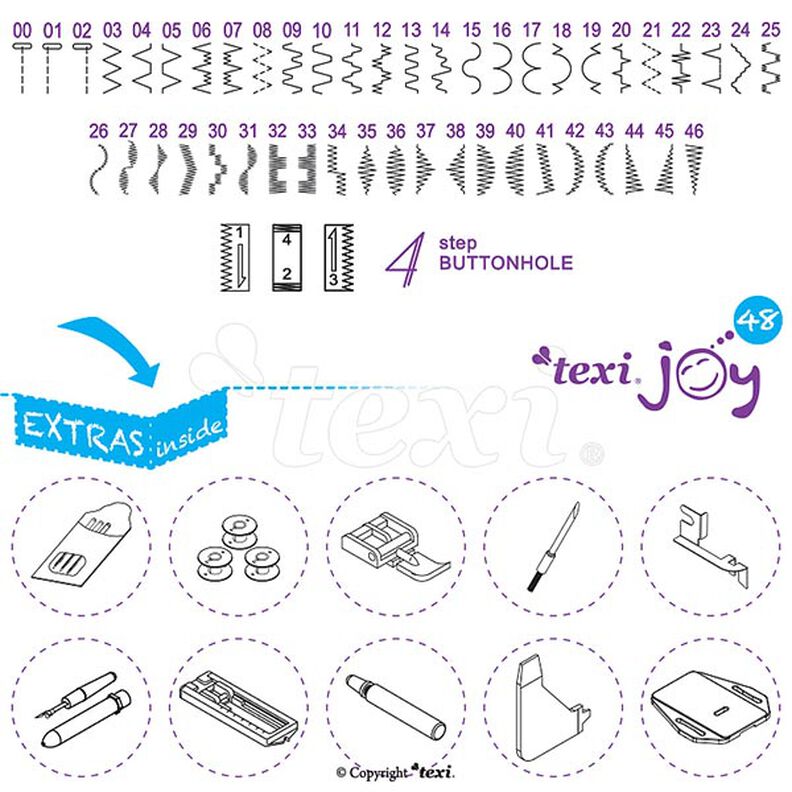 Máquina de coser doméstica Texi Joy 48,  image number 2