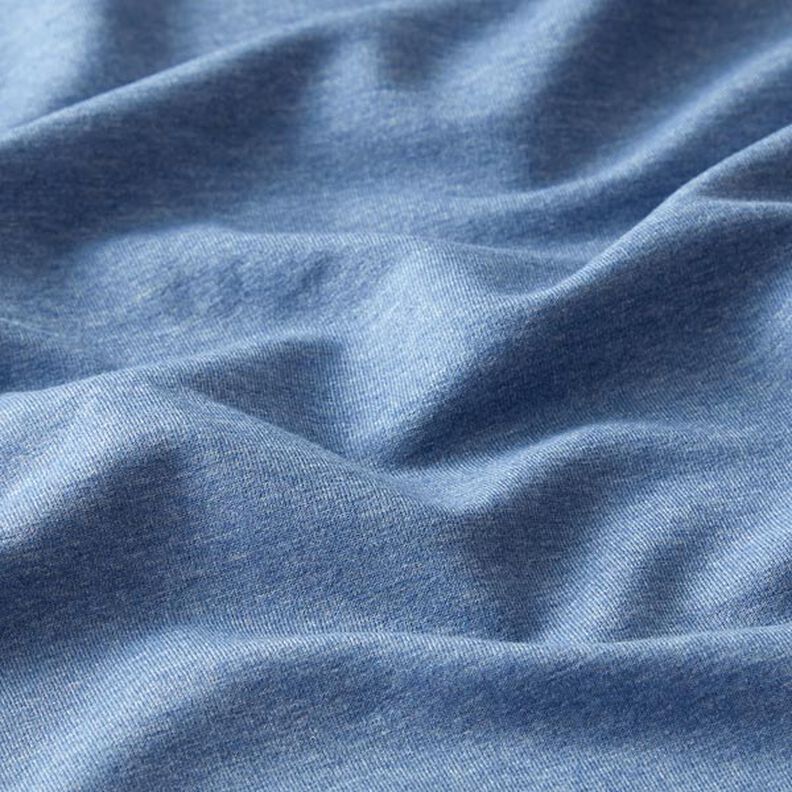 Felpa francesa Melange fina – azul vaquero/gris,  image number 2