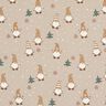 Tela de jersey de algodón Gnomos en la nieve – almendra,  thumbnail number 1