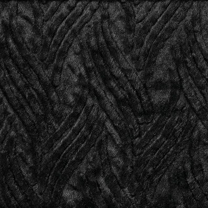 Piel sintética Líneas onduladas – negro,  image number 1