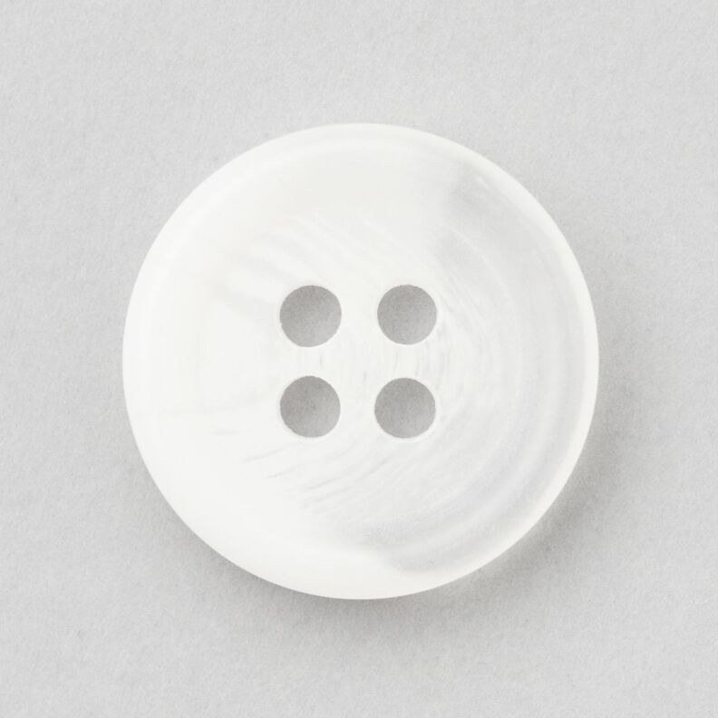 Botón redondo de 4 agujeros [Ø 15 mm] – blanco,  image number 1