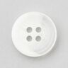 Botón redondo de 4 agujeros [Ø 15 mm] – blanco,  thumbnail number 1