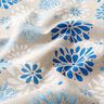Tela decorativa Lona Flores – azul/blanco,  thumbnail number 2