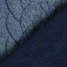 Tela de jersey jacquard Cloqué Punto trenzado – azul vaquero,  thumbnail number 4
