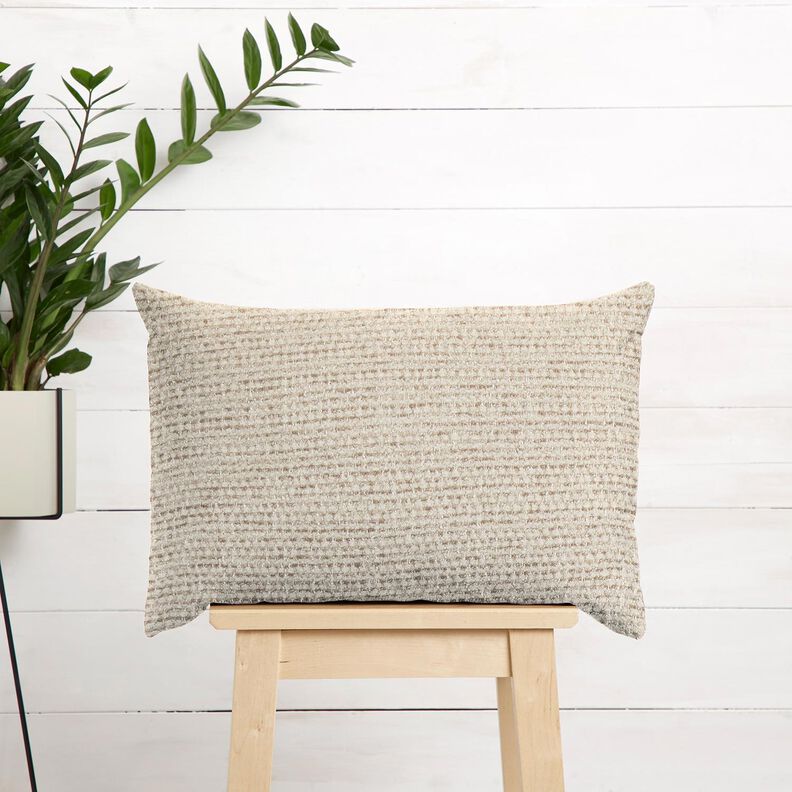 Tela de tapicería Estilo bouclé colorido – beige claro/anacardo,  image number 6