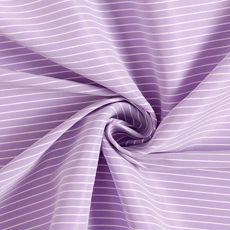 Tela stretch Rayas horizontales elástica longitudinalmente – violeta pastel,  image number 3