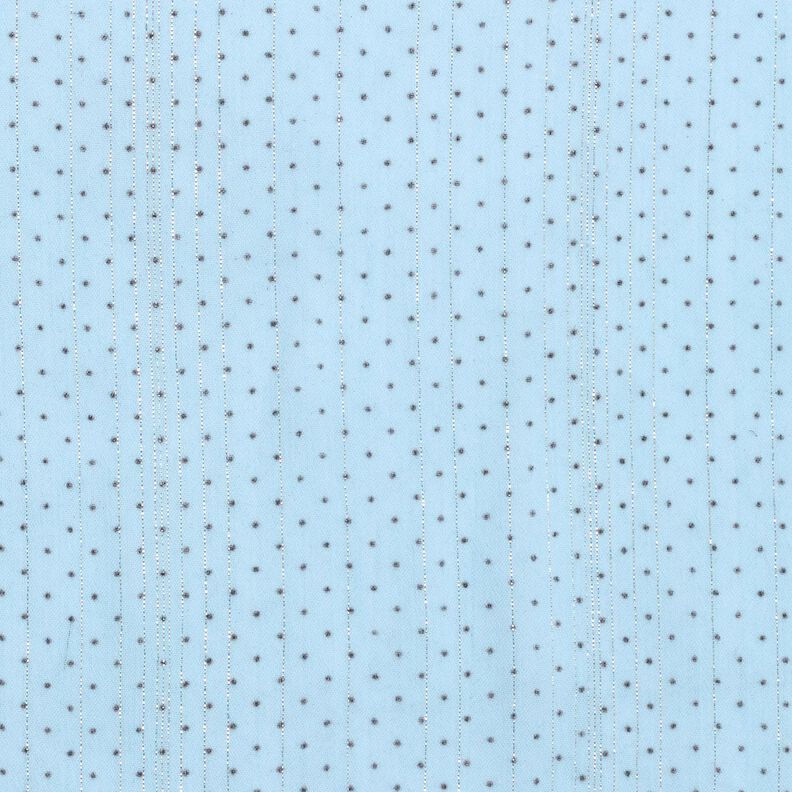 Gasa con purpurina puntos y rayas – azul claro,  image number 1