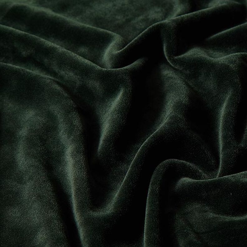 Terciopelo Stretch Tela de niqui – verde oscuro,  image number 2