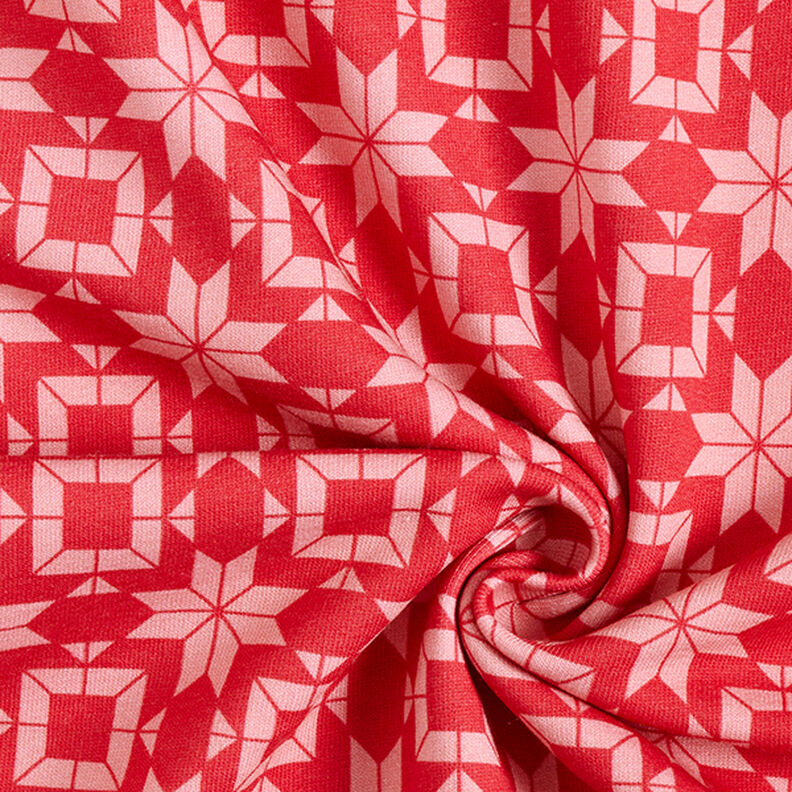 Sudadera suave patrón noruego – rojo/rosa,  image number 3