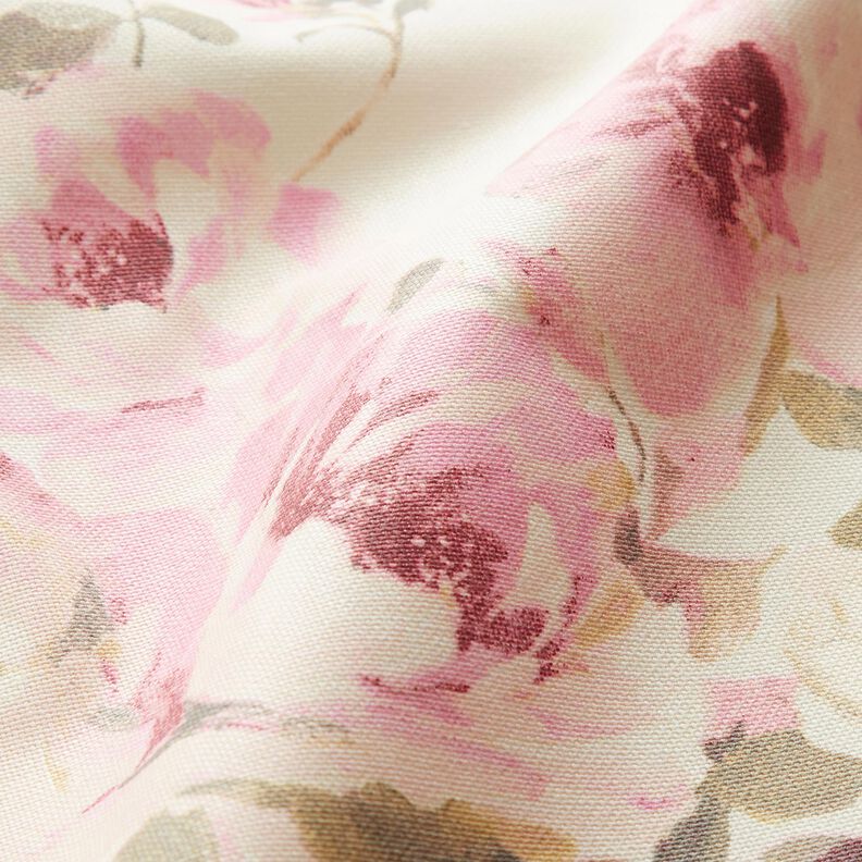 Algodón revestido Pétalos de rosa – crema,  image number 3