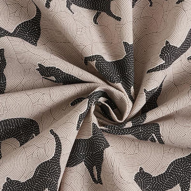 Tela decorativa Panama media Gatos &ndash; negro,  image number 3